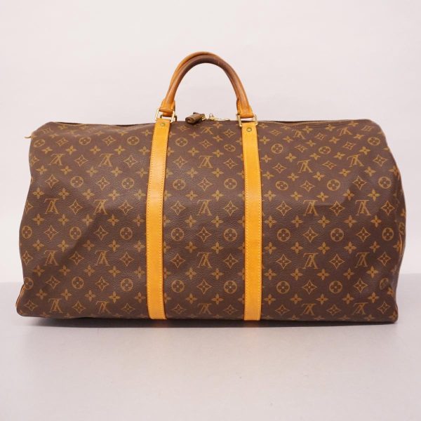 1240001039730 16 Louis Vuitton Boston Bag Monogram Keepall 60 Brown