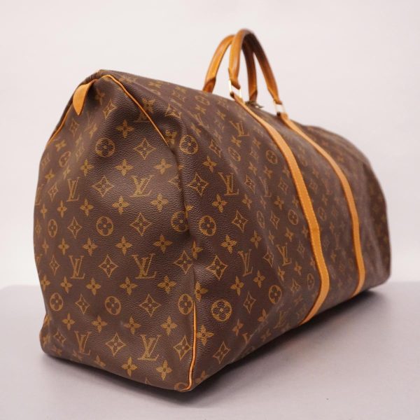 1240001039730 2 Louis Vuitton Boston Bag Monogram Keepall 60 Brown