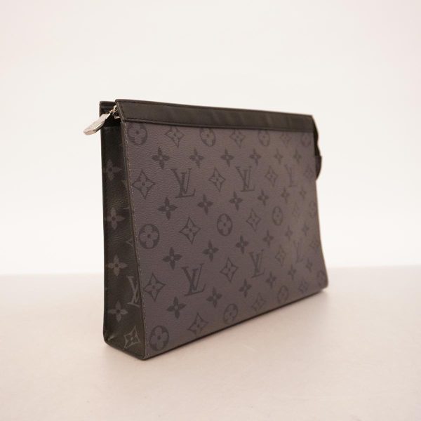 1240001039737 2 Louis Vuitton Clutch Bag Pochette Voyage Gray