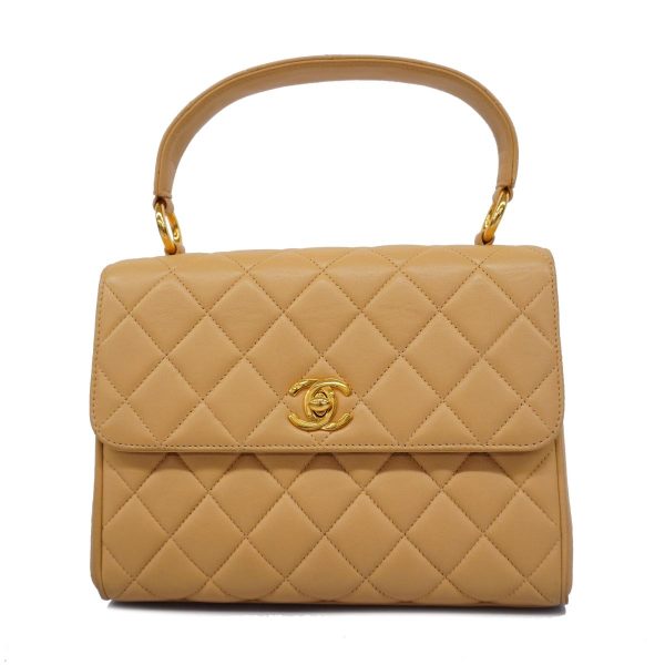 1240001039741 1 Chanel Handbag Matelasse Beige Gold Hardware