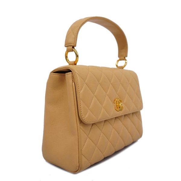 1240001039741 2 Chanel Handbag Matelasse Beige Gold Hardware