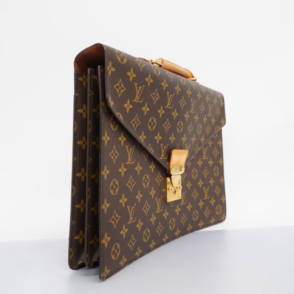 1240001039763 2 Louis Vuitton Briefcase Serviette Conseil Brown