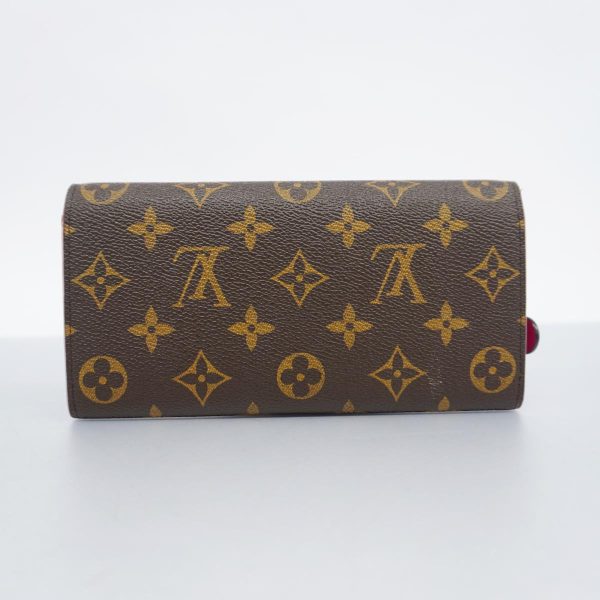 1240001039809 16 Louis Vuitton Wallet Emily Flower Charm Brown Pink