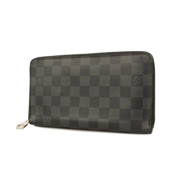 1240001039895 1 1 Louis Vuitton Wallet Zippy Organizer Black Gray