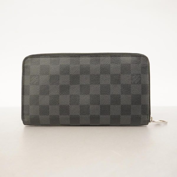 1240001039895 12 1 Louis Vuitton Wallet Zippy Organizer Black Gray