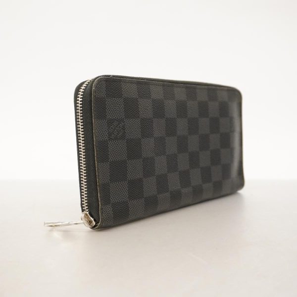 1240001039895 2 1 Louis Vuitton Wallet Zippy Organizer Black Gray