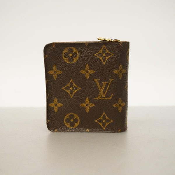 1240001039897 15 Louis Vuitton Wallet Monogram Compact Zip Brown