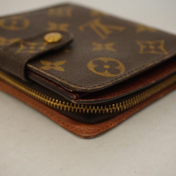 1240001039897 8 Louis Vuitton Wallet Monogram Compact Zip Brown