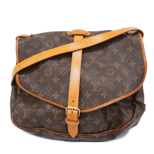 1240001039932 1 Louis Vuitton Shoulder Monogram Saumur 35 Brown