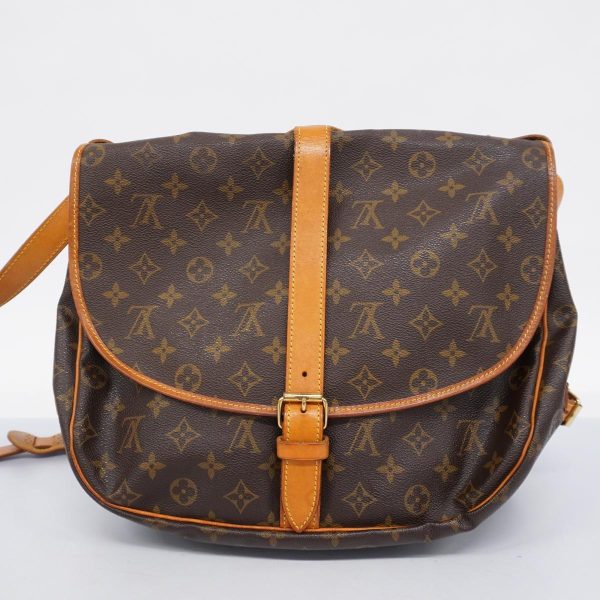 1240001039932 17 Louis Vuitton Shoulder Monogram Saumur 35 Brown