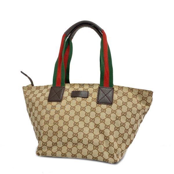 1240001039939 1 Gucci Tote Bag GG Canvas Sherry Line Brown