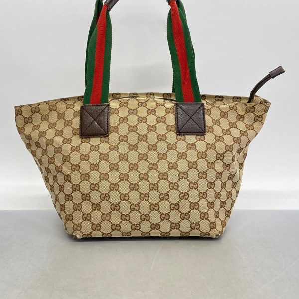 1240001039939 10 Gucci Tote Bag GG Canvas Sherry Line Brown