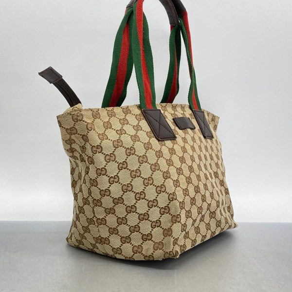 1240001039939 2 Gucci Tote Bag GG Canvas Sherry Line Brown