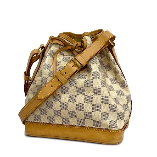 1240001039979 1 Louis Vuitton Shoulder Damier Azur Noe BB White