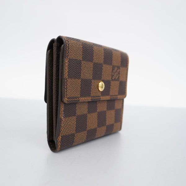 1240001040065 2 Louis Vuitton Wallet Damier Portefeuil Elise Ebene