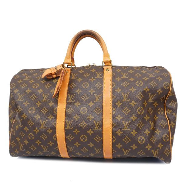 1240001040137 1 Louis Vuitton Boston Bag Monogram Keepall 50 Brown