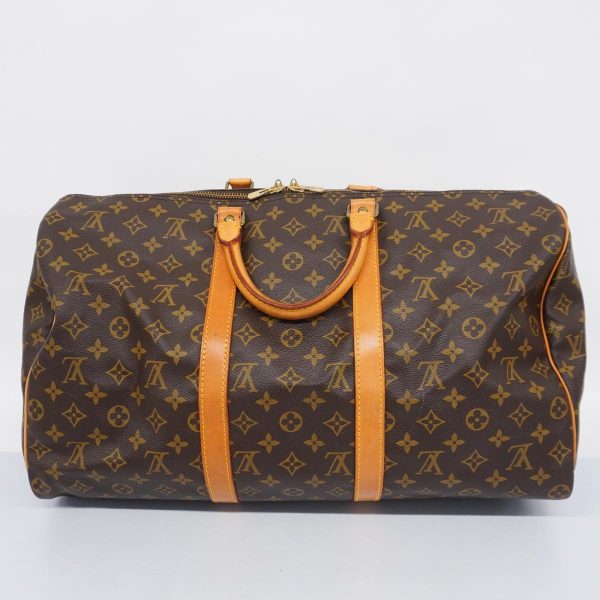 1240001040137 13 Louis Vuitton Boston Bag Monogram Keepall 50 Brown