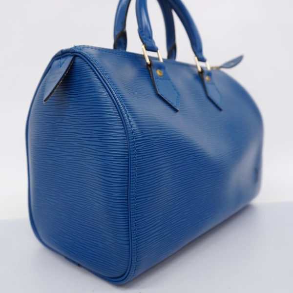 1240001040149 2 Louis Vuitton Handbag Epi Speedy 25 Toledo Blue