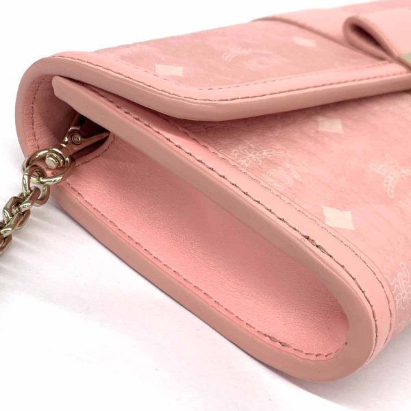 1240001071704 10 MCM Visetos Chain Wallet Pink