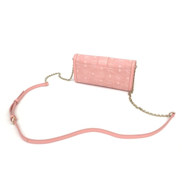 1240001071704 3 MCM Visetos Chain Wallet Pink