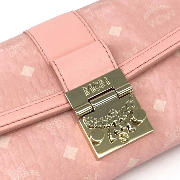 1240001071704 6 MCM Visetos Chain Wallet Pink