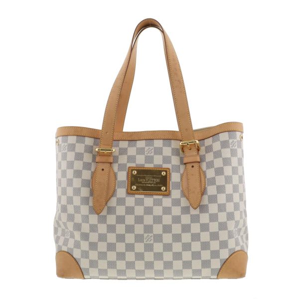 1240002021383 1 Louis Vuitton Hamposted MM Bag Damier Azur White