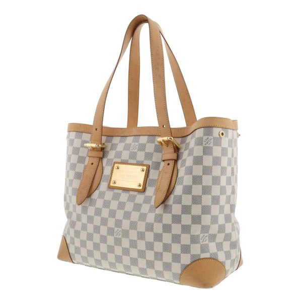 1240002021383 2 Louis Vuitton Hamposted MM Bag Damier Azur White