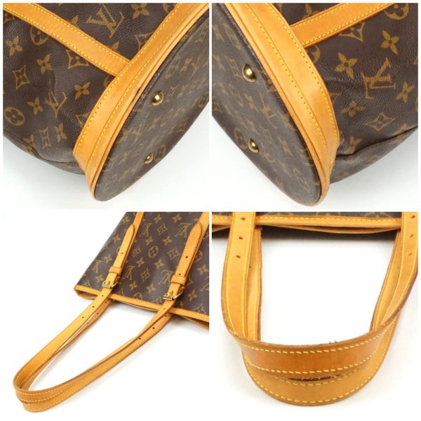 1240002040988 4 Louis Vuitton Bucket GM Monogram Canvas Shoulder Bag Brown