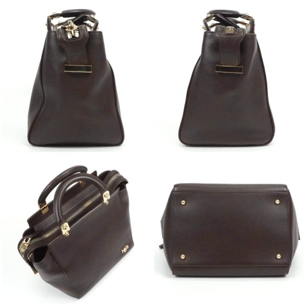 1240002043203 3 1 Givenchy 2WAY Shoulder Bag in Dark Brown Used