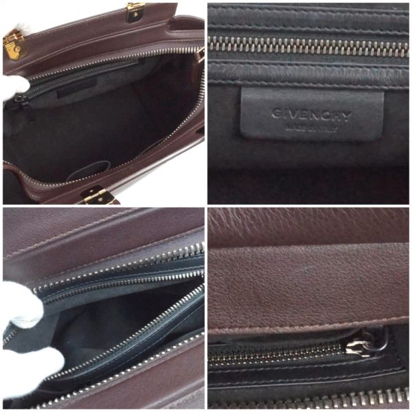 1240002043203 5 1 Givenchy 2WAY Shoulder Bag in Dark Brown Used