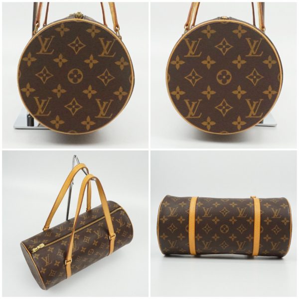 1240002044278 3 Louis Vuitton Papillon Handbag Canvas Brown