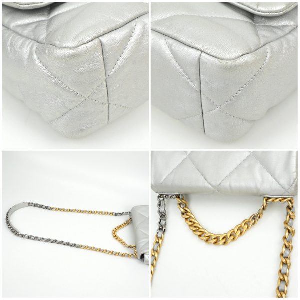 1240002048368 4 CHANEL 19 Chain Shoulder Bag Lambskin Silver Gold