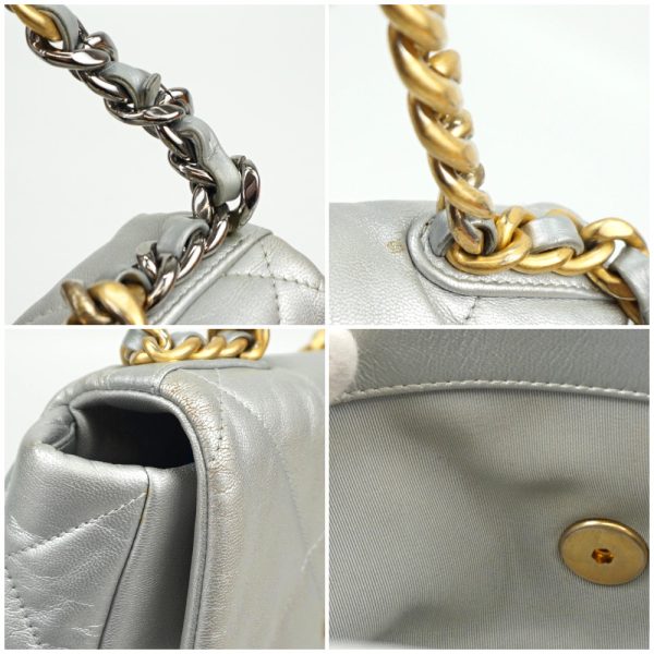 1240002048368 7 CHANEL 19 Chain Shoulder Bag Lambskin Silver Gold