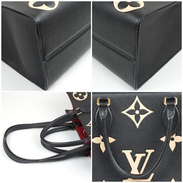 1240002049726 4 Louis Vuitton On the Go MM Tote Bag Black Beige