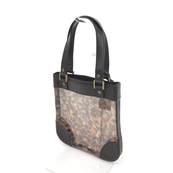 1240002201362 3 Celine Mini Tote Bag Dark Brown Vinyl Leather Leopard Pattern