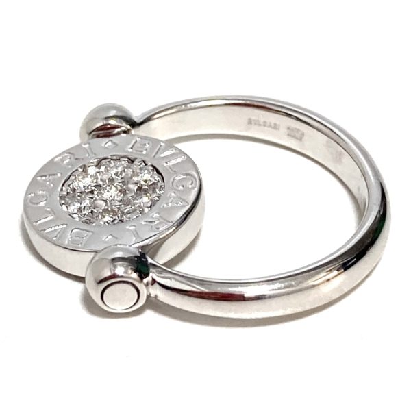 1240007007705 4 BVLGARI White Gold Diamond Ring Flip