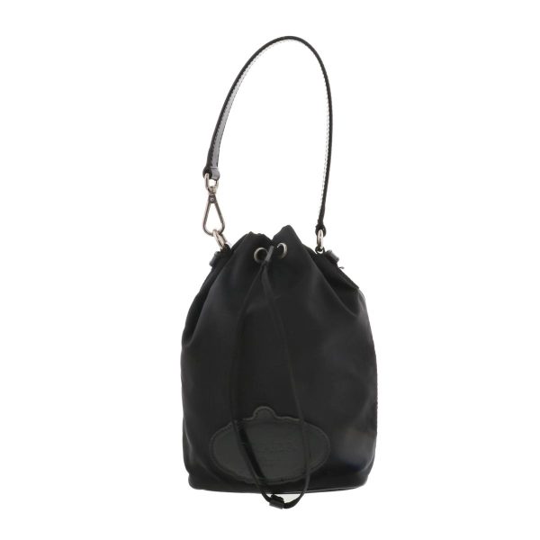 1240007026644 1 Prada Nylon Drawstring Handbag Black