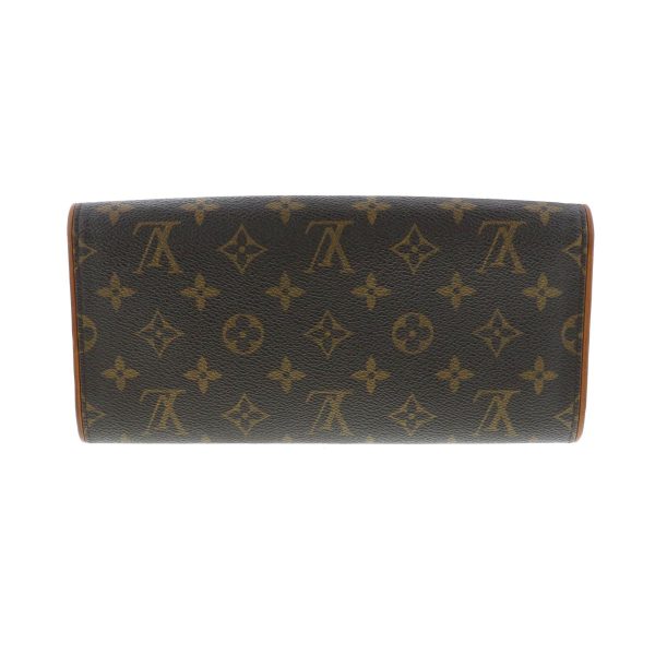 1240009003710 3 1 Louis Vuitton Pochette Twin GM Monogram Clutch Bag Brown