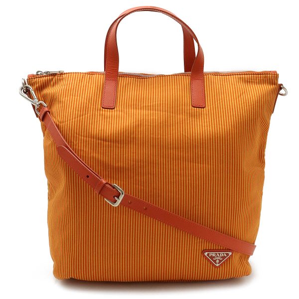 12400239 1 Prada Tote Bag Canvas Orange