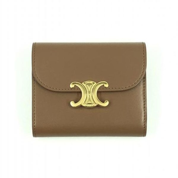 1240024467106 1 Celine Triomphe Small Flap Wallet Brown