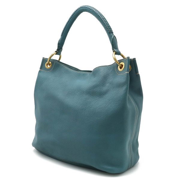 12400268 2 Prada Semi Shoulder Handbag Light Blue Gold