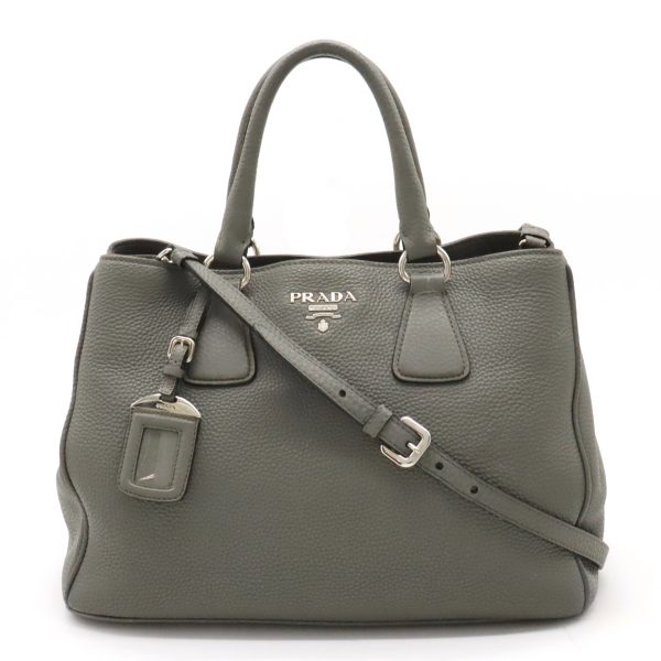 12400279 1 PRADA Tote 2WAY Crossbody Shoulder Bag Gray