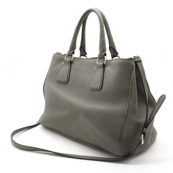 12400279 2 PRADA Tote 2WAY Crossbody Shoulder Bag Gray