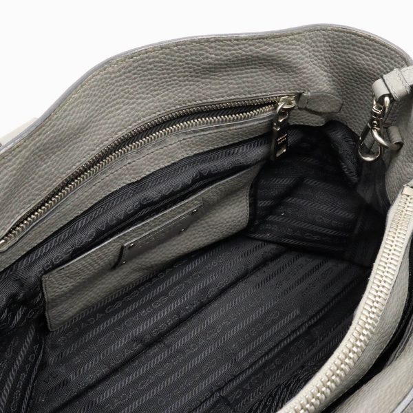 12400279 5 PRADA Tote 2WAY Crossbody Shoulder Bag Gray