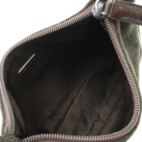 12400319 5 Prada Sports Accessory Pouch Wool Dark Khaki