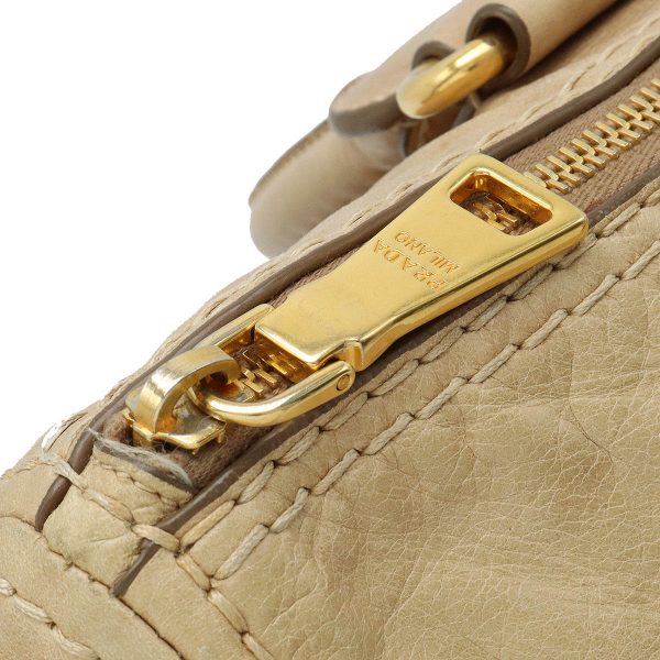 12400323 4 Prada Mini Boston Bag Leather Beige