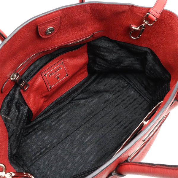 12400736 5 Prada Vitello Phenix Tote Bag Red