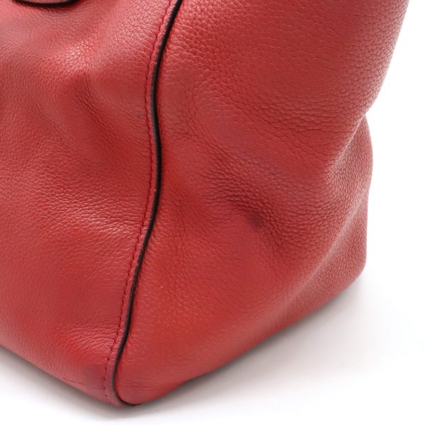 12400736 7 Prada Vitello Phenix Tote 2 Way Shoulder Leather Rosso Red Silver