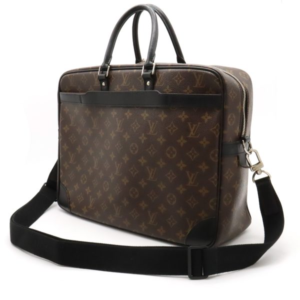 12400979 2 LOUIS VUITTON PDV Porte de Cumin Voyage GM Business Bag 2WAY Monogram Macassar