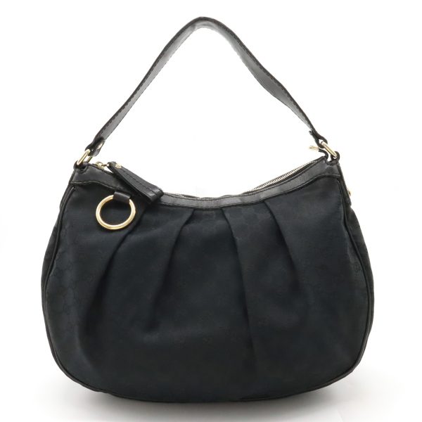 12401139 1 Gucci Sookie GG Canvas Shoulder Bag Black